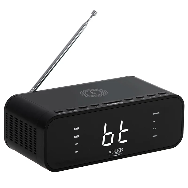 RADIO CU CEAS INCARCARE WIRELESS AD 1192 NEGRU ADLER
