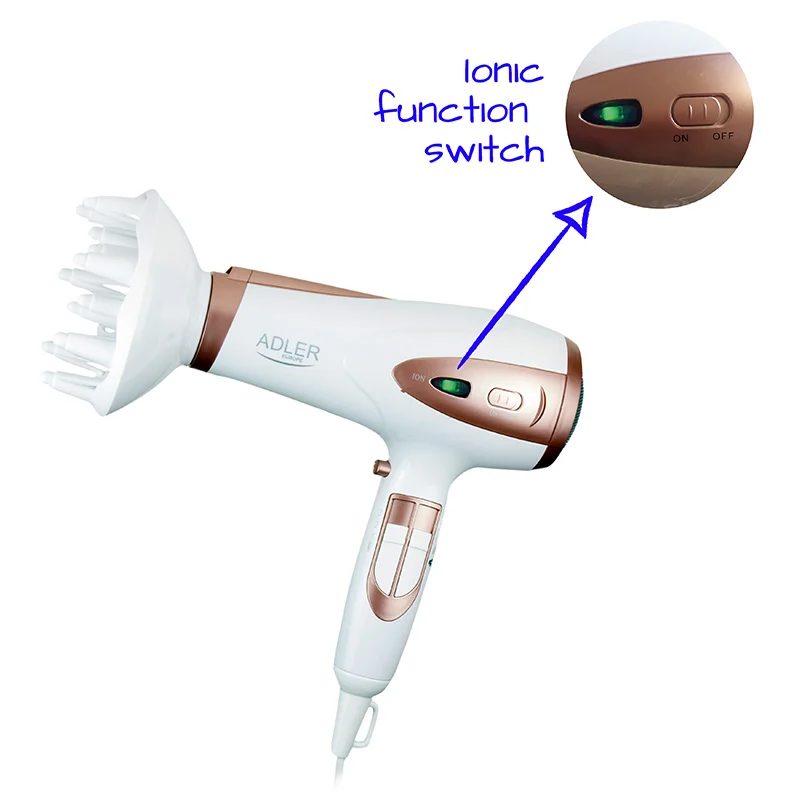 AD2248@6 USCATOR PAR IONIZARE 2200W AD 2248 ALB ADLER