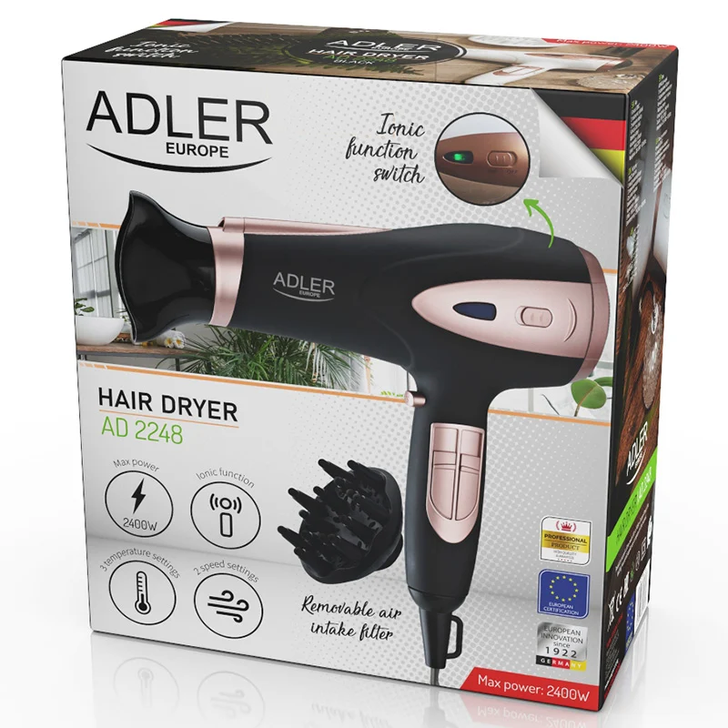 AD2248@7 USCATOR PAR IONIZARE 2200W AD 2248 ALB ADLER