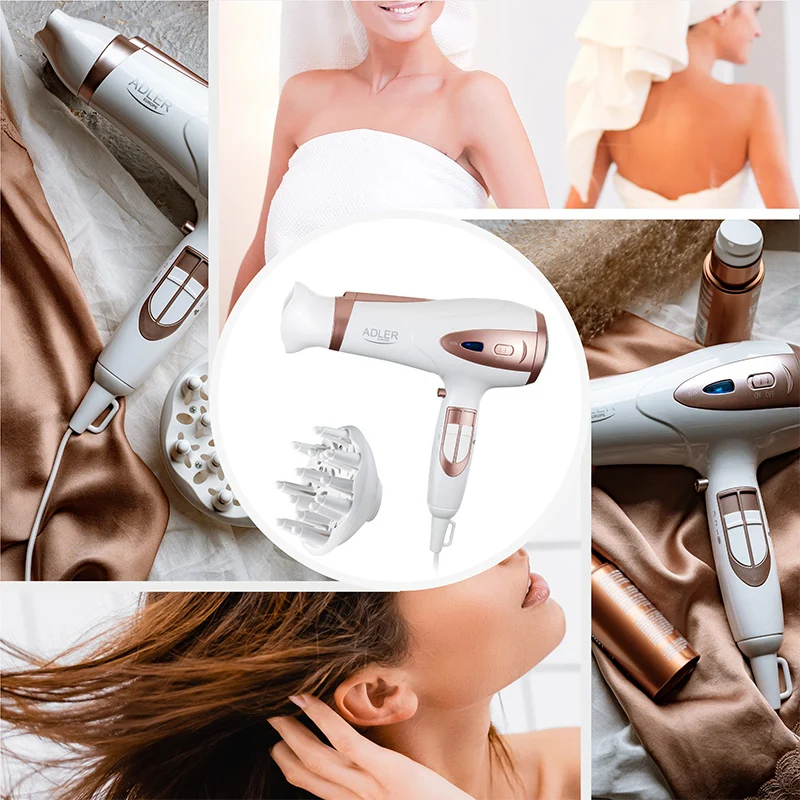 AD2248@8 USCATOR PAR IONIZARE 2200W AD 2248 ALB ADLER