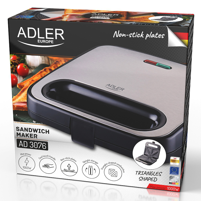 AD3076@6-1 SANDWICH MAKER AD 3076 ADLER