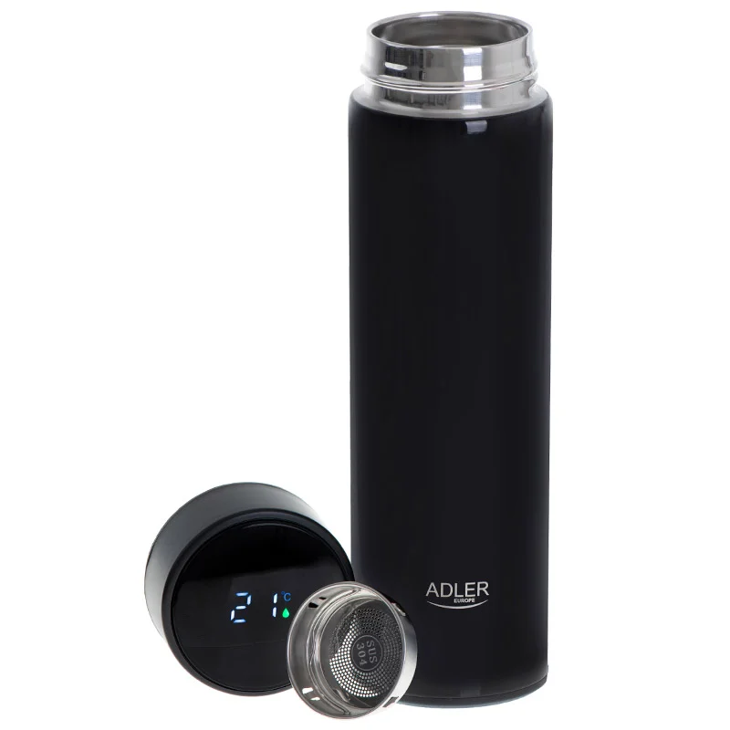 AD4506BK@2 TERMOS CU AFISAJ TEMPERATURA NEGRU ADLER