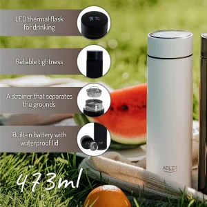 AD4506BK@7 TERMOS CU AFISAJ TEMPERATURA NEGRU ADLER