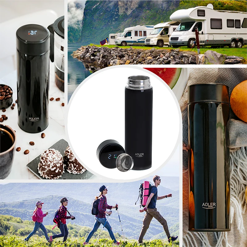 AD4506BK@8 TERMOS CU AFISAJ TEMPERATURA NEGRU ADLER