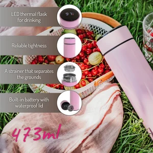 TERMOS CU AFISAJ TEMPERATURA AD 4506 ROZ ADLER