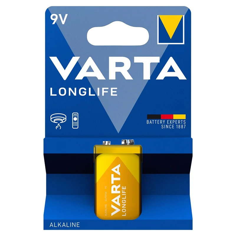 BATERIE ALCALINA LONGLIFE 9V BL 1 BUC VARTA