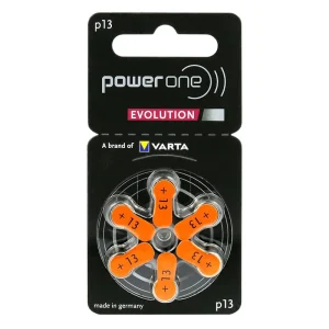 BATERII AUDITIVE POWER ONE EVOLUTION P13 BL 6 VARTA