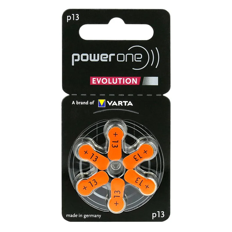 BATERII AUDITIVE POWER ONE EVOLUTION P13 BL 6 VARTA
