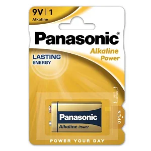 BAT0295 BATERIE ALCALINA PANASONIC BRONZE LR 9V BLISTER 1 BUC