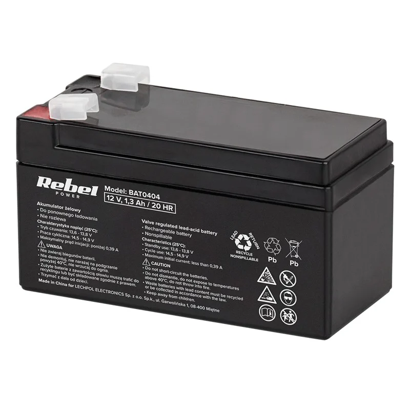 BAT0404@1 ACUMULATOR STATIONAR AGM VRLA 12V 1.3AH REBEL