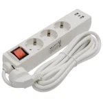 PRELUNGITOR 3 PRIZE CU INTRERUPATOR SI USB 3M