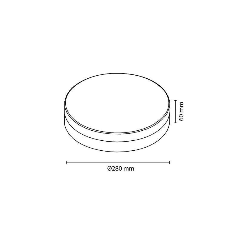 K-23022162@4 PLAFONIERA LED ROTUNDA 28CM 24W ANTI-BLACKOUT