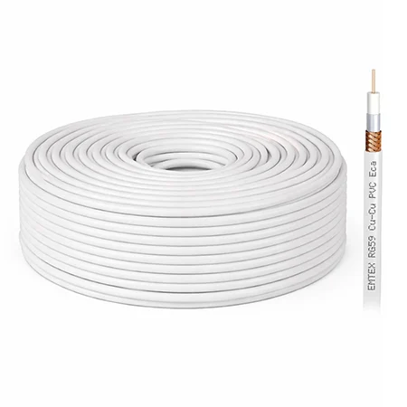 KAB-EMT59 CABLU COAXIAL CUPRU RG59 ROLA 100M EMTEX