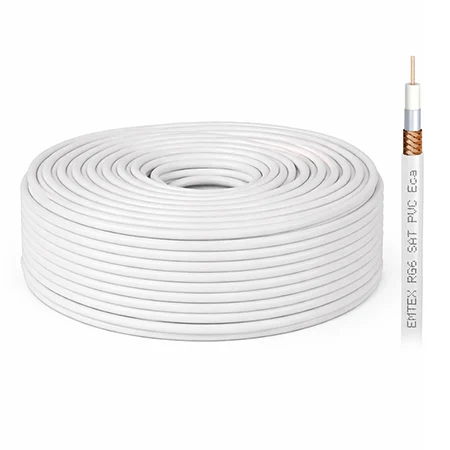 KAB-EMT6U CABLU COAXIAL CUPRU RG6 ROLA 100M EMTEX