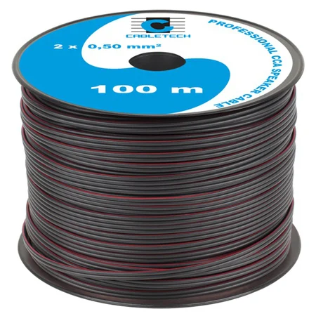 KAB0355 CABLU DIFUZOR CCA 2X0.50MM NEGRU 100M