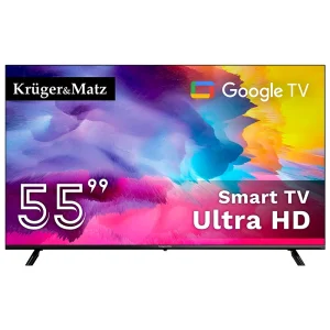 KM0255UHD-SA@1 GOOGLE SMART TV 55 INCH 141CM ULTRAHD 4K KRUGER&MATZ