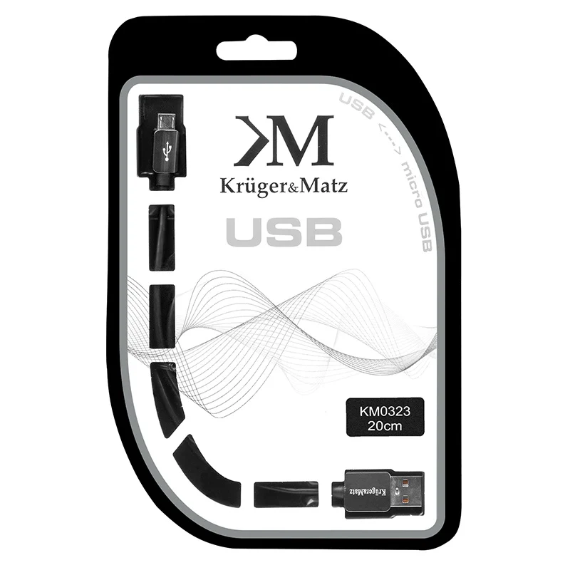 KM0323@2 CABLU USB TATA-MICRO USB TATA 0.2M KRUGER&MATZ