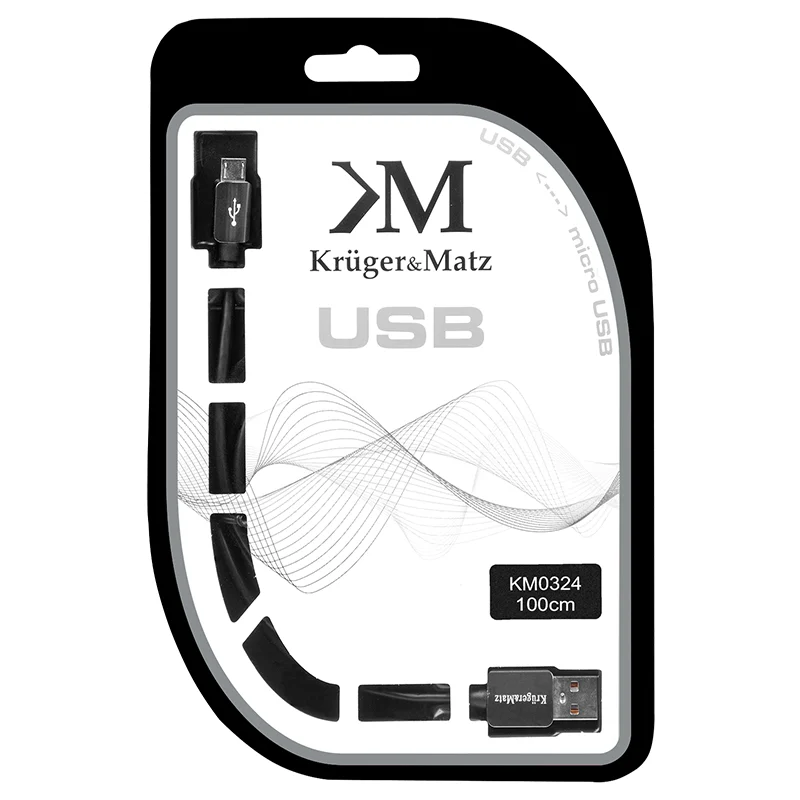 CABLU USB TATA-MICRO USB TATA 1.0M KRUGER&MATZ