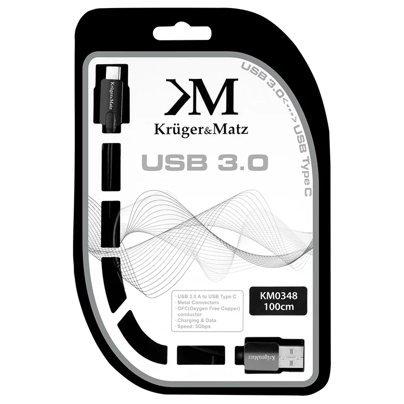CABLU USB 3.0 TATA - USB TATA TIP C 1.0M KRUGER&MATZ