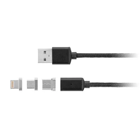 KM0458 CABLU USB MAGNETIC MICRO USB / LIGHTNING 1M