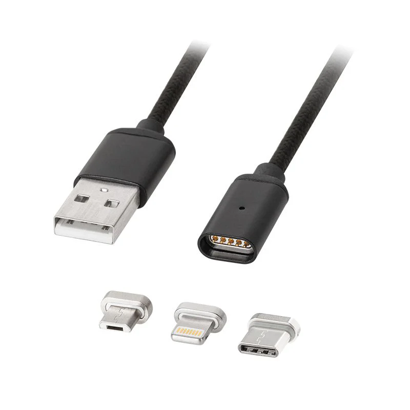 KM0458@2 CABLU USB MAGNETIC MICRO USB / LIGHTNING 1M