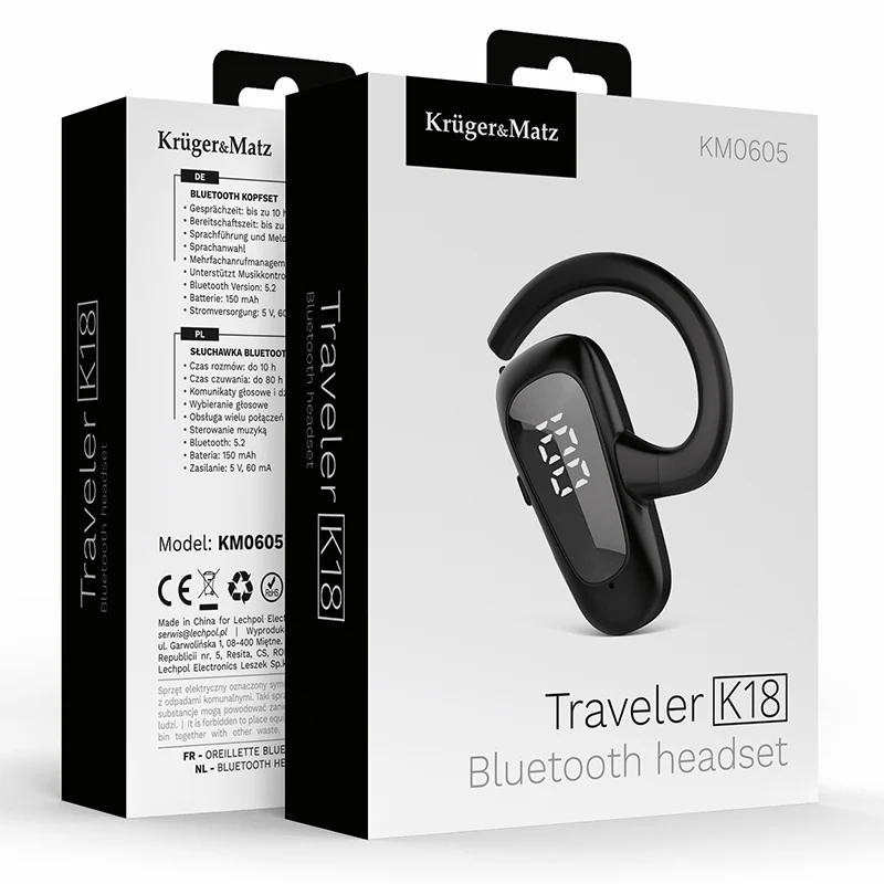 HEADSET BLUETOOTH 5.2 K18 KRUGER&MATZ