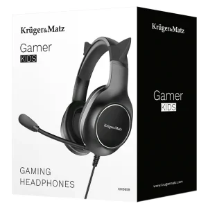 KM0659@8 CASTI GAMER KIDS KRUGER&MATZ NEGRU