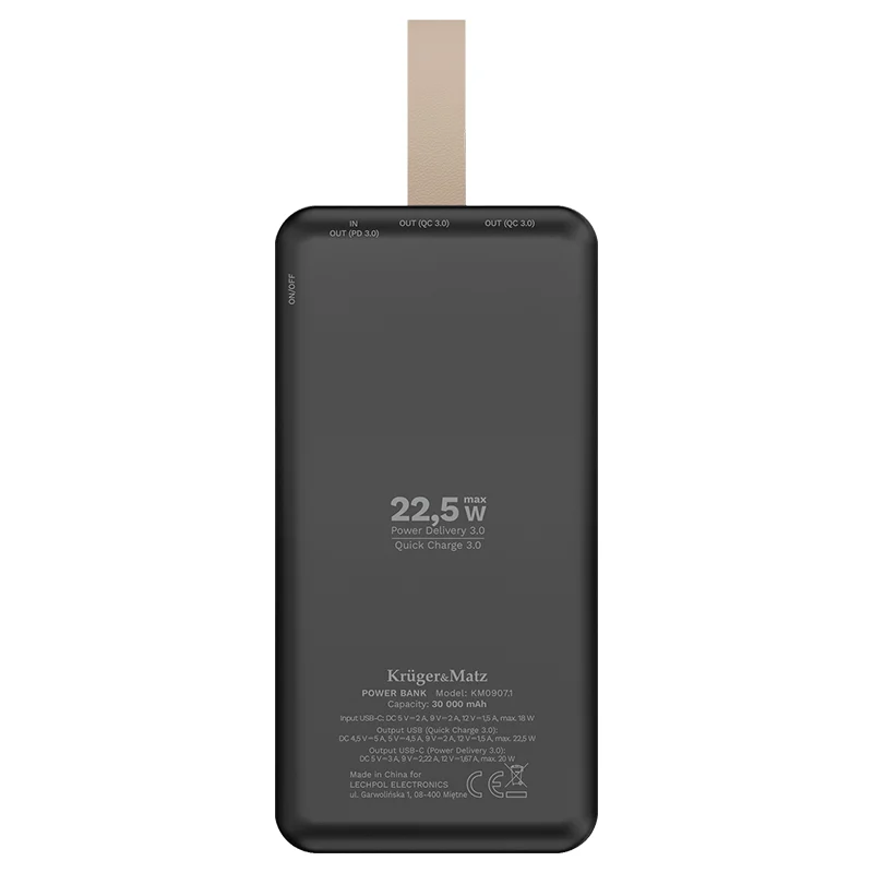 POWER BANK 30000MAH LI-POL KRUGER&MATZ