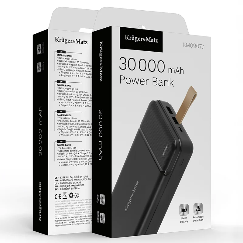 POWER BANK 30000MAH LI-POL KRUGER&MATZ