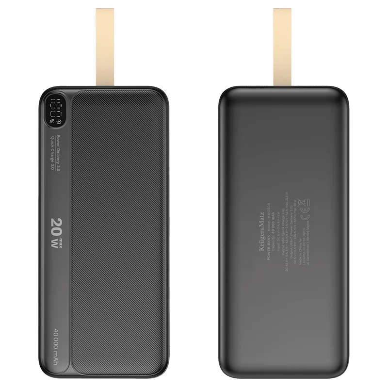 KM0908@4 POWER BANK 40000MAH LI-ION QC PD KRUGER&MATZ