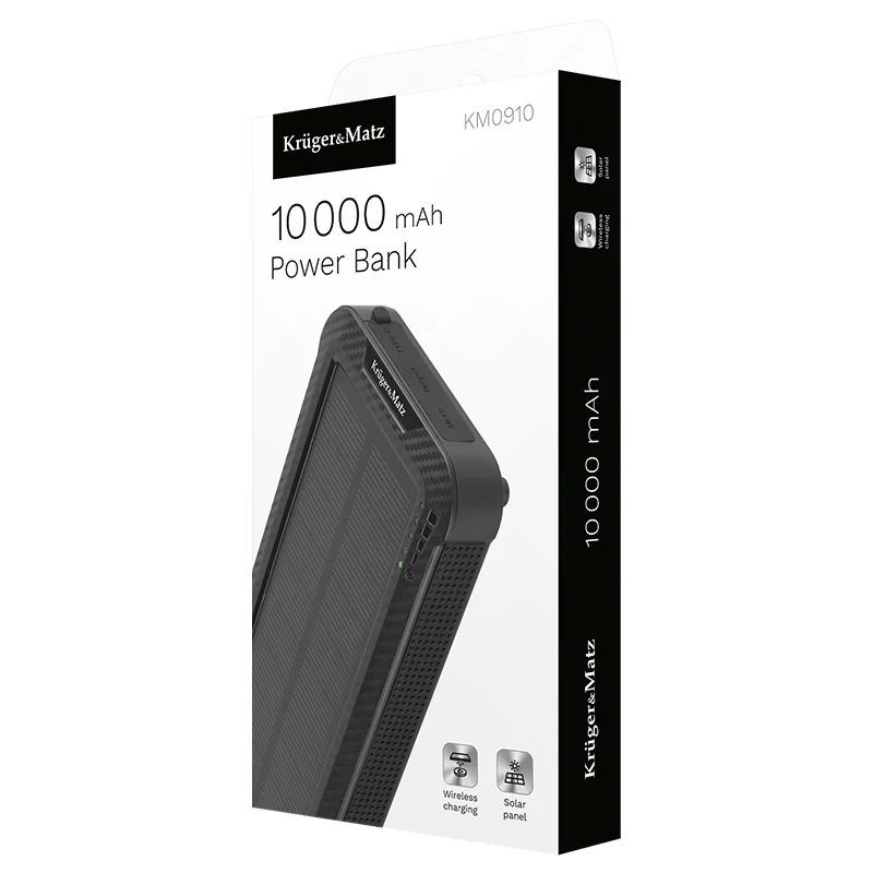 POWER BANK SOLAR 10000 MAH LI-POL KRUGER&MATZ
