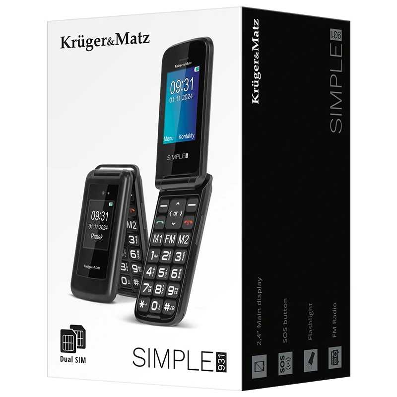 TELEFON GSM SENIORI BUTON SOS 931 KRUGER&MATZ