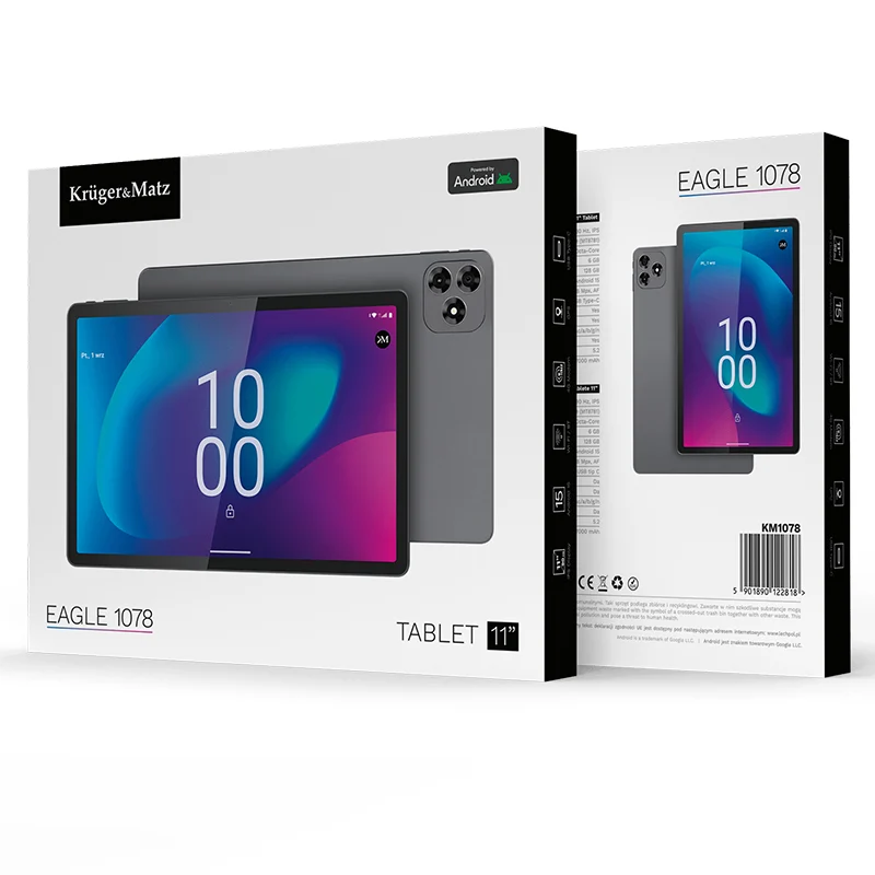 TABLETA 4G 6GB 128GB ANDROID 15 KRUGER&MATZ