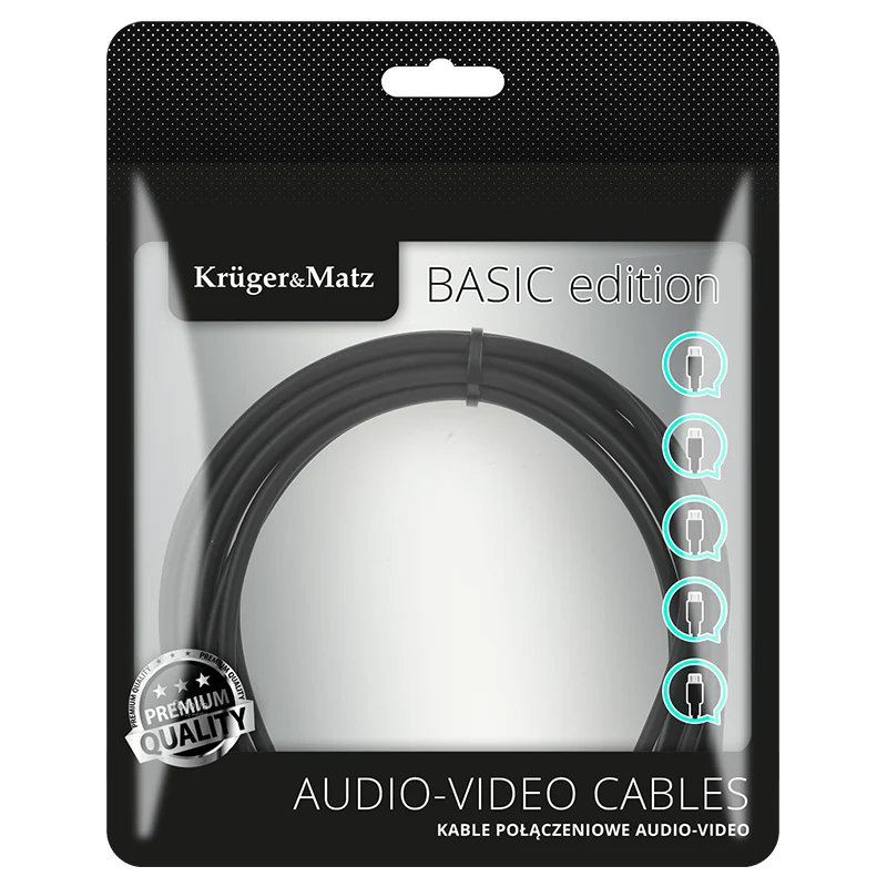 CABLU JACK 3.5 - 2RCA 5M BASIC K&M