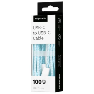 KM1272-1.5BL@4 CABLU USB TYPE C - TYPE C 100W 1.5M KRUGER&MATZ