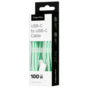 CABLU USB TYPE C - TYPE C 100W 1.5M KRUGER&MATZ