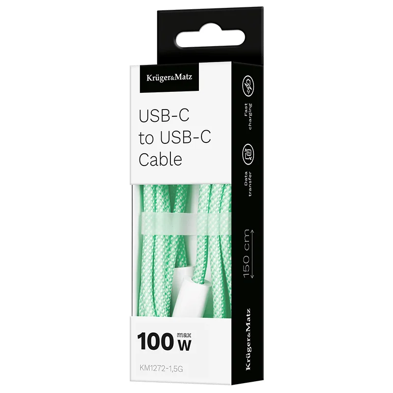 CABLU USB TYPE C - TYPE C 100W 1.5M KRUGER&MATZ