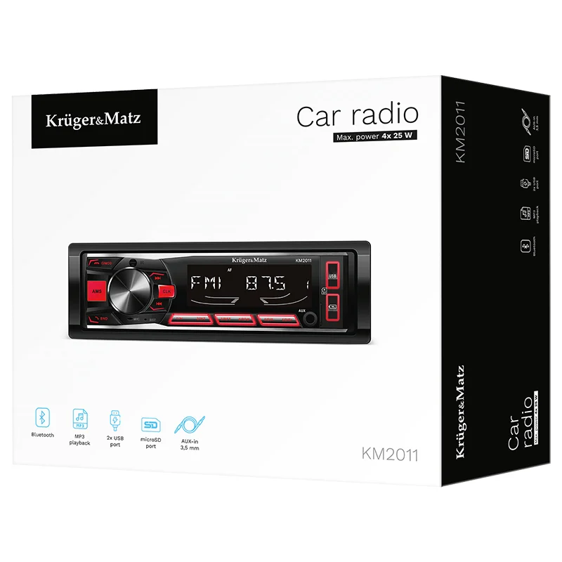 KM2011@8 PLAYER AUTO 1 DIN 4X25W KRUGER&MATZ