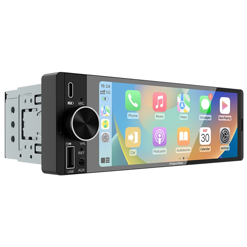 PLAYER AUTO 1 DIN 4X60W CARPLAY ANDROIDAUTO KRUGER&MATZ