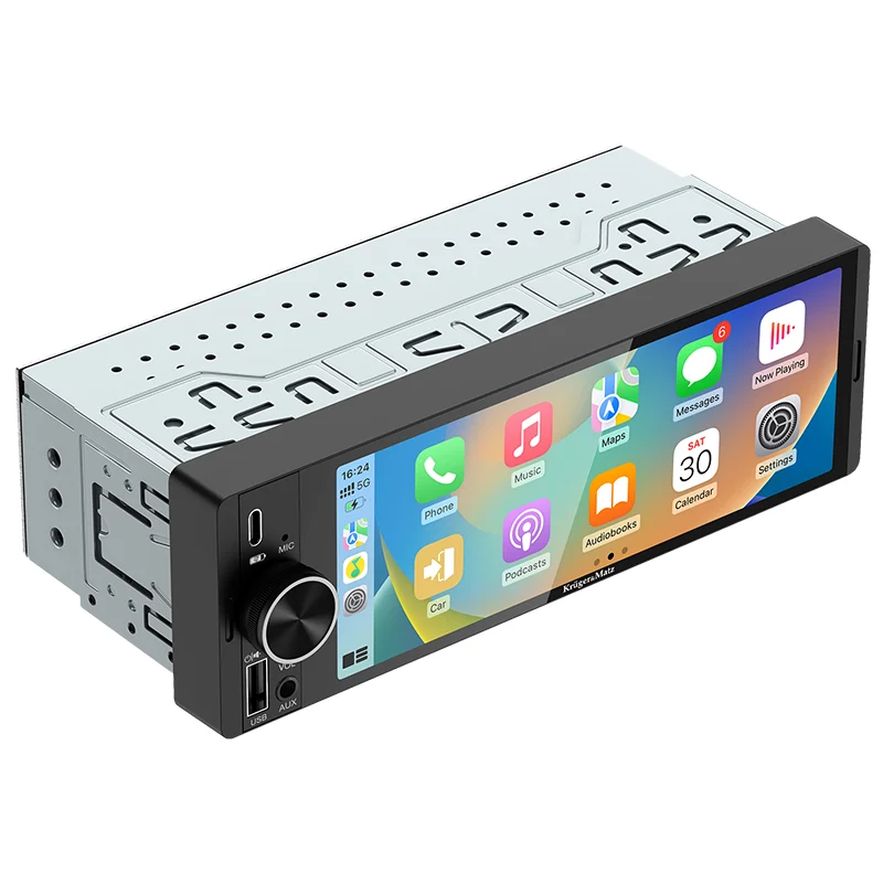 PLAYER AUTO 1 DIN 4X60W CARPLAY ANDROIDAUTO KRUGER&MATZ
