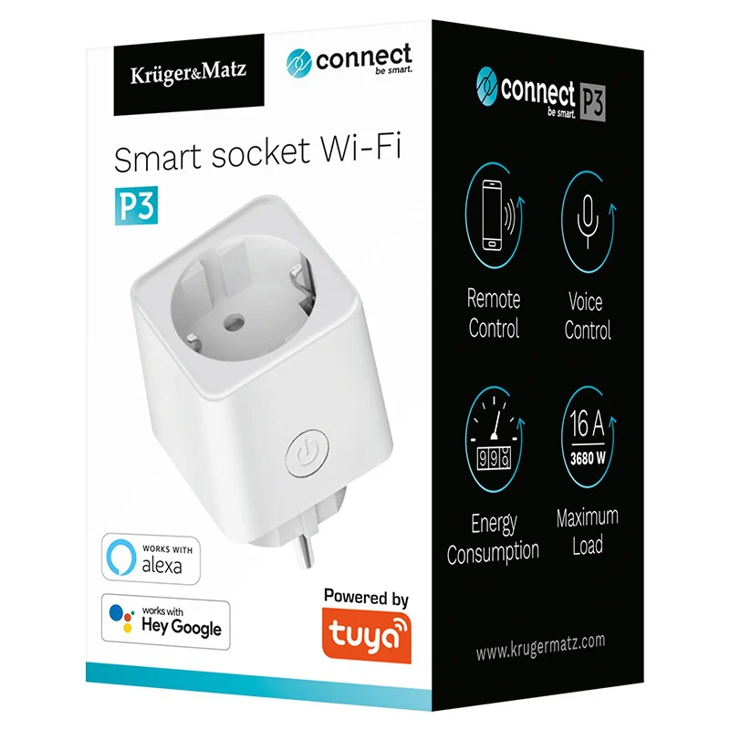 PRIZA SMART WIFI CONNECT P3 TUYA KRUGER&MATZ