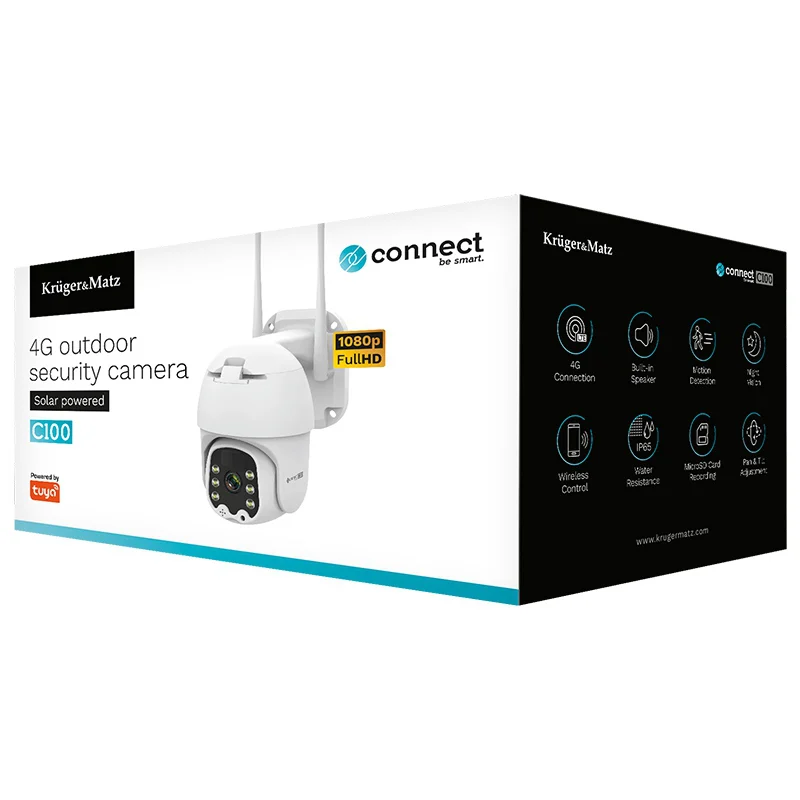 CAMERA 4G 2 MPX CONNECT C100 SOLAR TUYA K&M