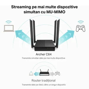 KOM-C64@6 ROUTER WIRELESS GIGABIT AC1200 ARCHER C64 TP-LINK