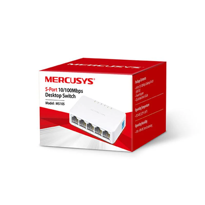 KOM-MS105@2 SWITCH 5 PORTURI 10/100MBPS MS105 MERCUSYS