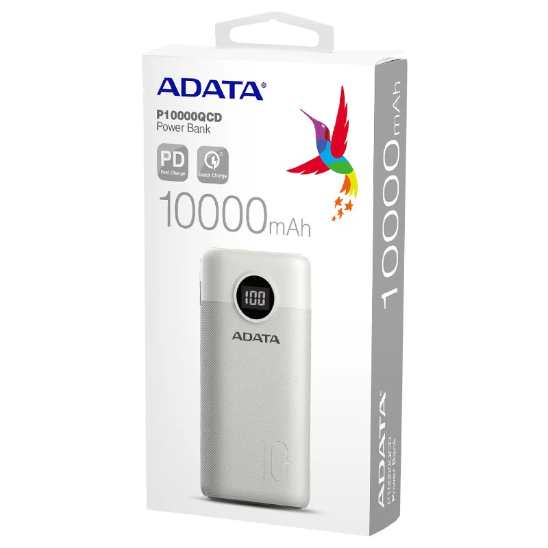 KOM-P10000QCD@2 POWER BANK 10000MAH QC 3.0 PD 22.5W ADATA