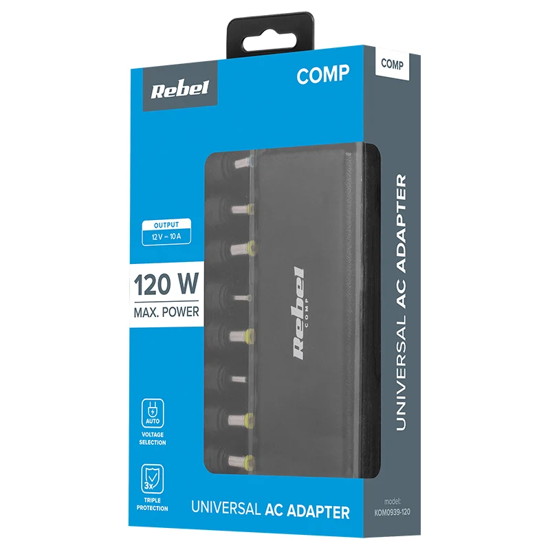 ALIMENTATOR LAPTOP AUTOMAT 120W 12-19.5V REBEL
