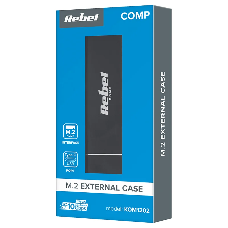 RACK ALUMINIU SSD M2 USB TIP C 3.1 REBEL
