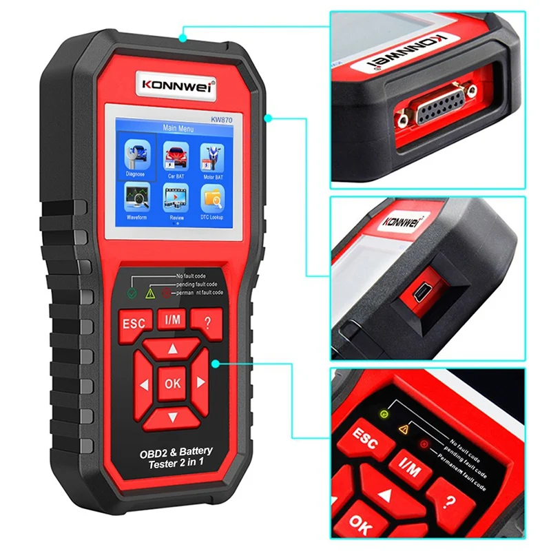 MULTIMETRU DIAGNOZA AUTO OBD2 KW870 KONNWEI