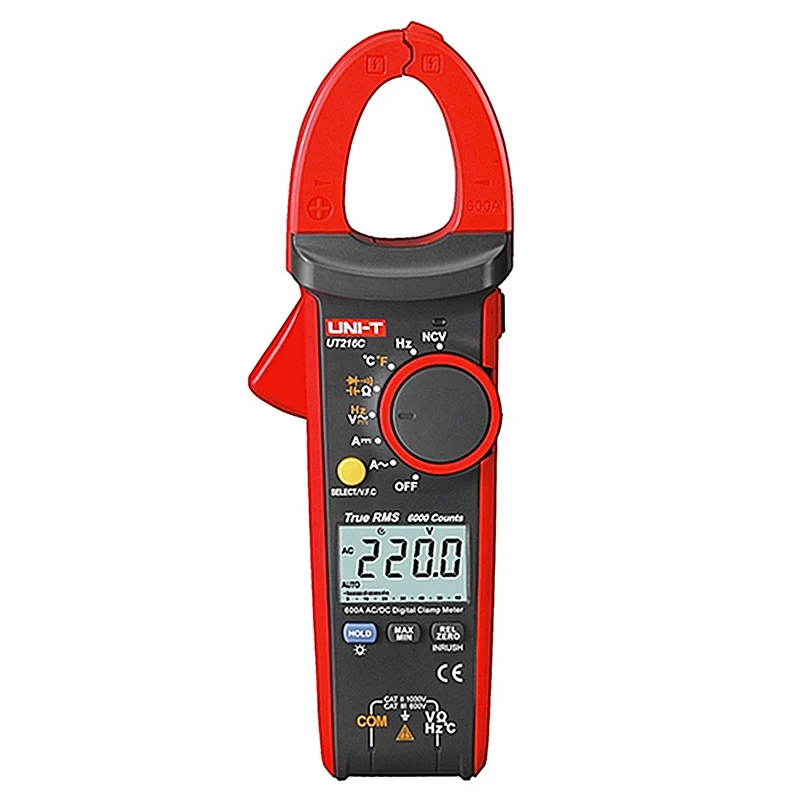 MIE0189@1 CLAMPMETRU DIGITAL 600A TRUE RMS UT216C UNI-T
