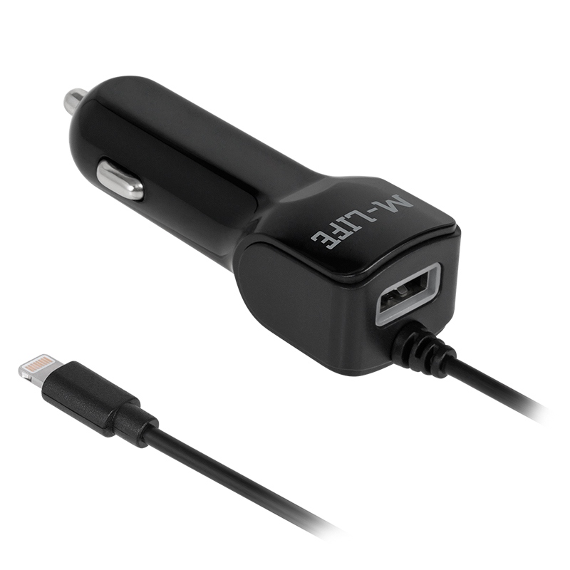 INCARCATOR AUTO LIGHTNING + USB 2100MA M-LIFE